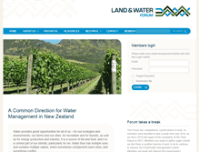 Tablet Screenshot of landandwater.org.nz